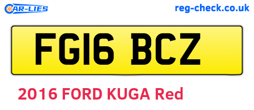 FG16BCZ are the vehicle registration plates.