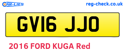 GV16JJO are the vehicle registration plates.