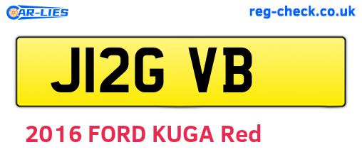 J12GVB are the vehicle registration plates.
