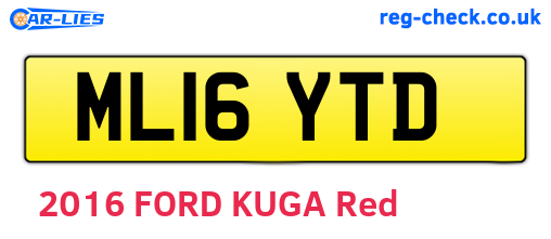 ML16YTD are the vehicle registration plates.