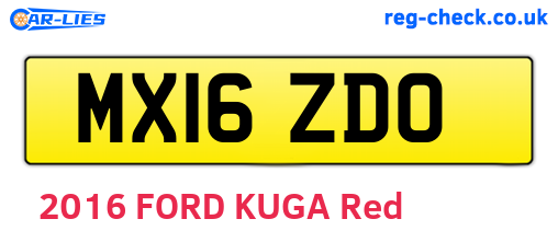 MX16ZDO are the vehicle registration plates.