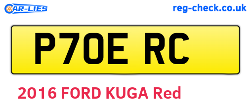 P70ERC are the vehicle registration plates.