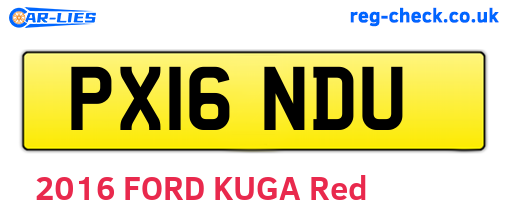 PX16NDU are the vehicle registration plates.