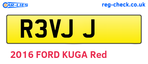 R3VJJ are the vehicle registration plates.