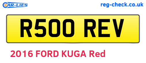 R500REV are the vehicle registration plates.