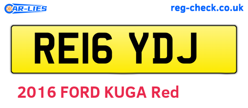 RE16YDJ are the vehicle registration plates.