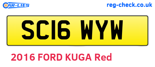 SC16WYW are the vehicle registration plates.
