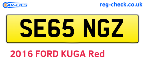 SE65NGZ are the vehicle registration plates.