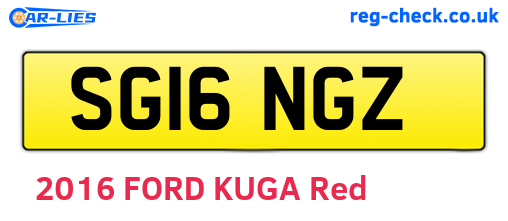 SG16NGZ are the vehicle registration plates.