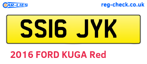 SS16JYK are the vehicle registration plates.