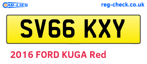 SV66KXY are the vehicle registration plates.