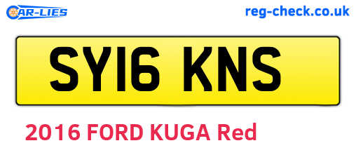 SY16KNS are the vehicle registration plates.