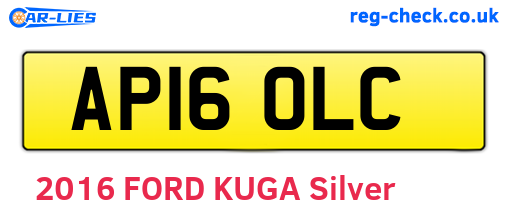 AP16OLC are the vehicle registration plates.