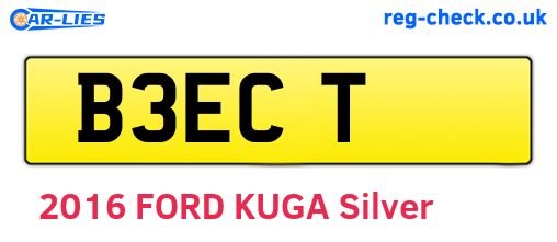 B3ECT are the vehicle registration plates.