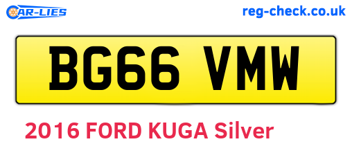 BG66VMW are the vehicle registration plates.