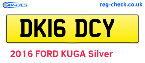 DK16DCY are the vehicle registration plates.