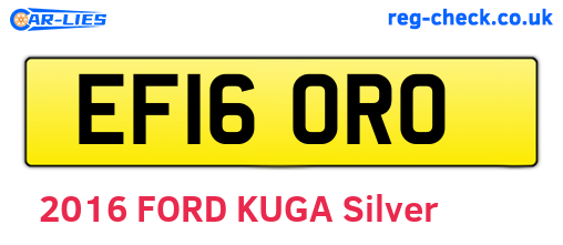 EF16ORO are the vehicle registration plates.