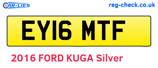 EY16MTF are the vehicle registration plates.
