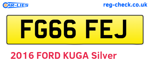 FG66FEJ are the vehicle registration plates.