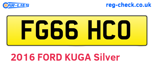 FG66HCO are the vehicle registration plates.