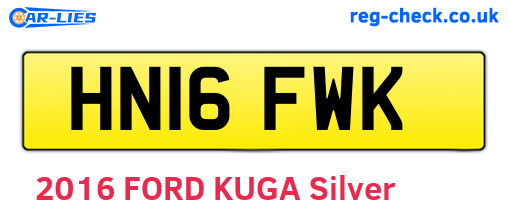 HN16FWK are the vehicle registration plates.