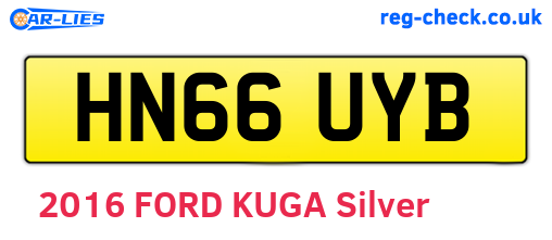 HN66UYB are the vehicle registration plates.
