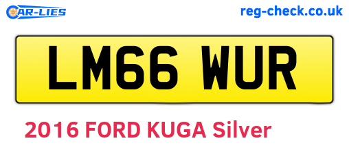 LM66WUR are the vehicle registration plates.