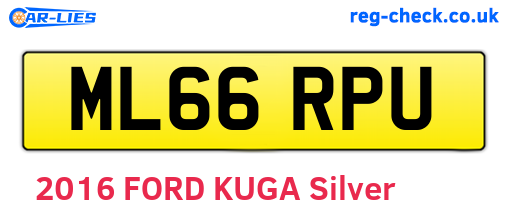 ML66RPU are the vehicle registration plates.