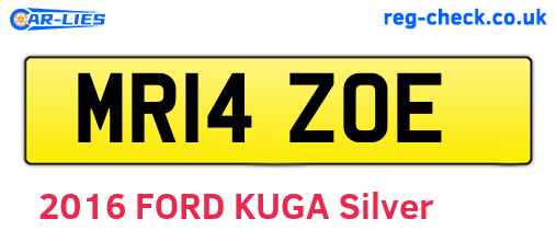 MR14ZOE are the vehicle registration plates.