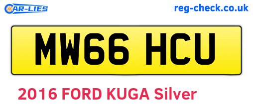 MW66HCU are the vehicle registration plates.