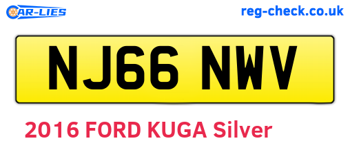 NJ66NWV are the vehicle registration plates.