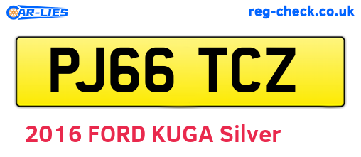 PJ66TCZ are the vehicle registration plates.