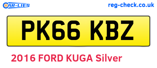 PK66KBZ are the vehicle registration plates.