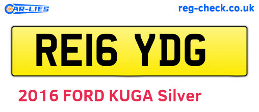 RE16YDG are the vehicle registration plates.