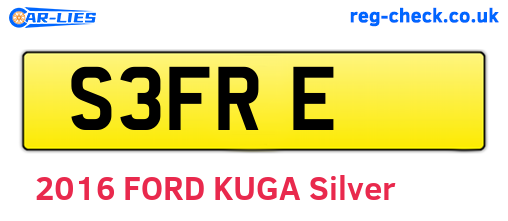 S3FRE are the vehicle registration plates.