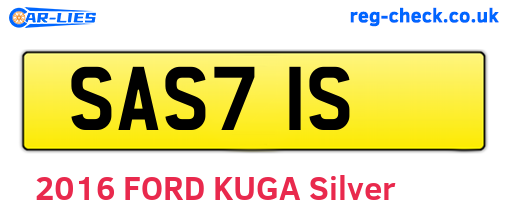 SAS71S are the vehicle registration plates.