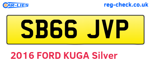 SB66JVP are the vehicle registration plates.
