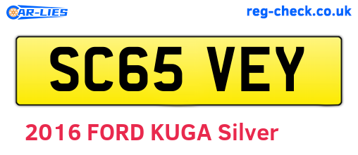 SC65VEY are the vehicle registration plates.