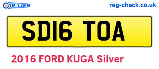 SD16TOA are the vehicle registration plates.