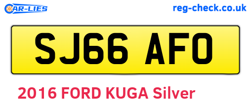 SJ66AFO are the vehicle registration plates.