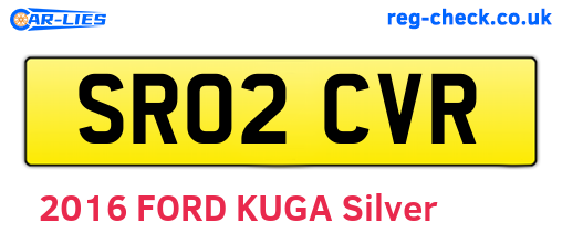 SR02CVR are the vehicle registration plates.