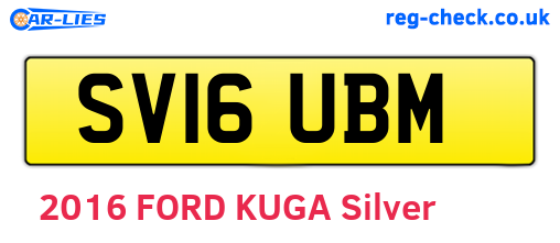 SV16UBM are the vehicle registration plates.