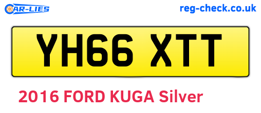 YH66XTT are the vehicle registration plates.