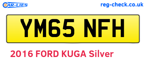 YM65NFH are the vehicle registration plates.