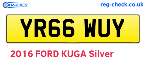 YR66WUY are the vehicle registration plates.