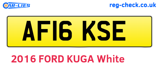 AF16KSE are the vehicle registration plates.