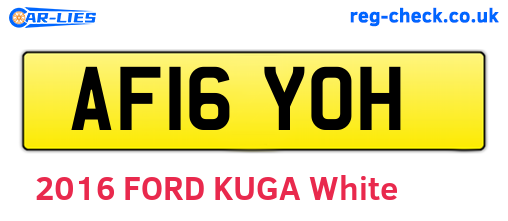 AF16YOH are the vehicle registration plates.