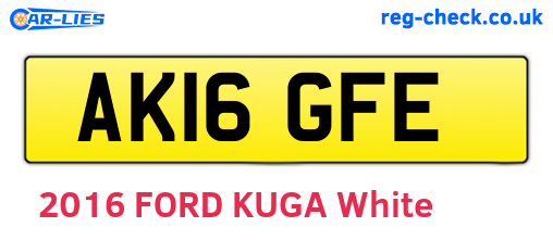 AK16GFE are the vehicle registration plates.