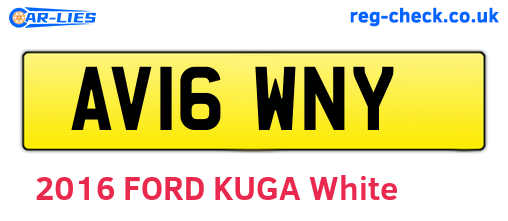 AV16WNY are the vehicle registration plates.