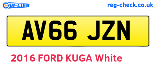 AV66JZN are the vehicle registration plates.